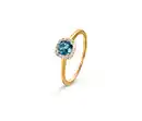 Bild 1 von 375 Gold Ring Topas London Blue