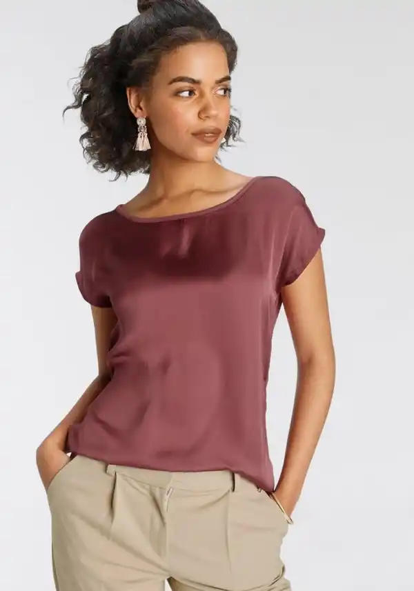 Bild 1 von Laura Scott Shirtbluse aus Satin und Jersey - NEUE KOLLEKTION, Braun