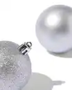 Bild 2 von Set Kunststoff-Weihnachtsbaumkugeln, Silber – 44 Stück