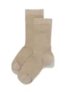 Herrensocken aus Wolle – 2 Paar beige