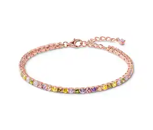 925 Silber Armband Tennis Multicolor