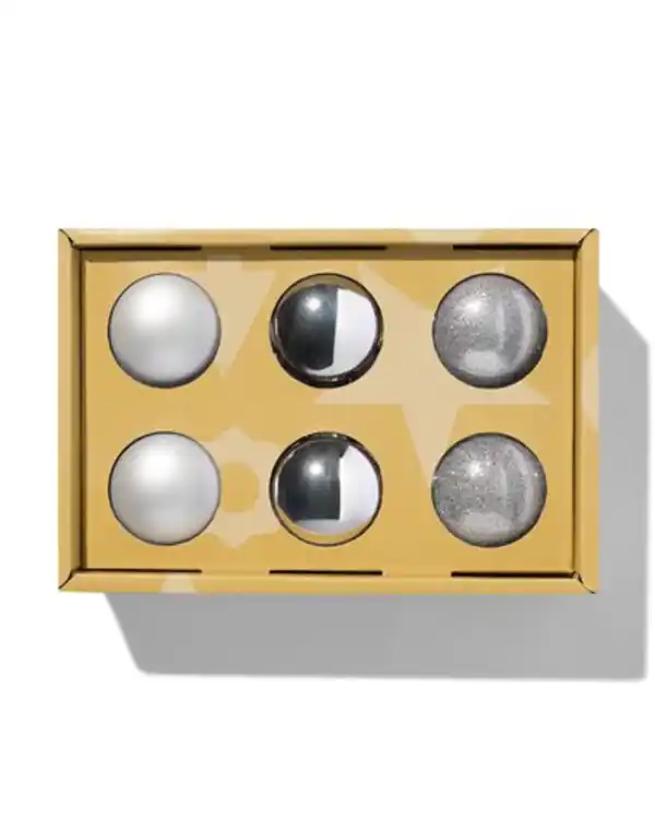 Bild 3 von Set Weihnachtsbaumkugeln, Silber – 6 Stück