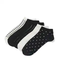 Damen-Knöchelsocken - 5 Paar schwarz