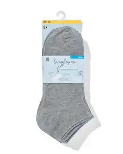 5er-Pack Damen-Kurzsocken graumeliert