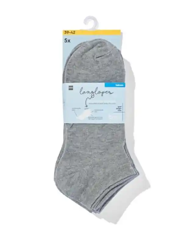 Bild 1 von 5er-Pack Damen-Kurzsocken graumeliert