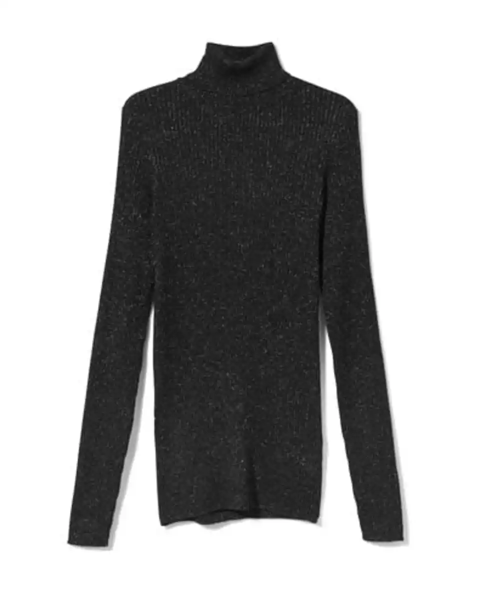 Bild 1 von Damen-Rolli Nova, gerippt, Glitter schwarz