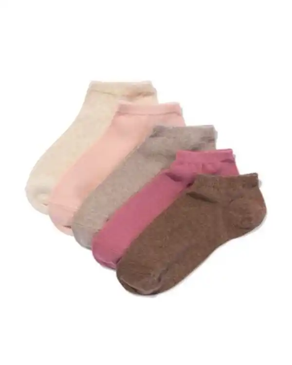 Bild 1 von 5er-Pack Damen-Kurzsocken, mit Baumwolle beige