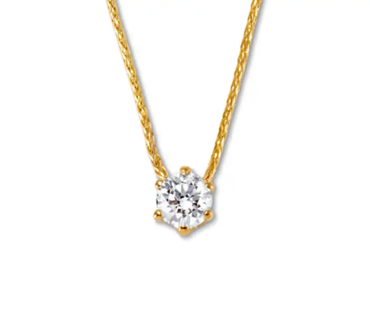 Bild 1 von 585 Gold-Kette mit Brillantanhänger