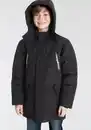 Bild 1 von KangaROOS Parka Outdoorjacke mit Reflektoren Brusttaschen mit bedruckten Reißverschlüssen, Schwarz