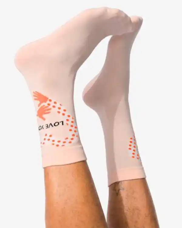Bild 3 von Socken mit Baumwolle Love you hellrosa