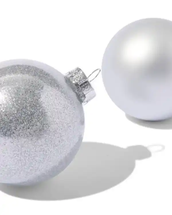 Bild 2 von Set Weihnachtsbaumkugeln, Silber – 6 Stück