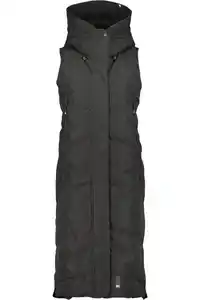 Alife & Kickin Steppweste JuneAK Longvest Damen Steppweste, Schwarz