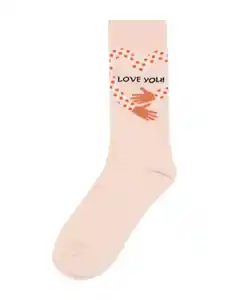 Socken mit Baumwolle Love you hellrosa