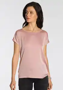 Laura Scott Shirtbluse aus Satin und Jersey - NEUE KOLLEKTION, Rosa