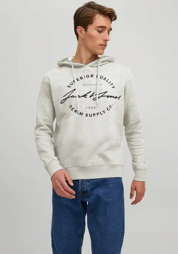 Bild 1 von Jack & Jones Kapuzensweatshirt JJACE SWEAT HOOD, Weiß