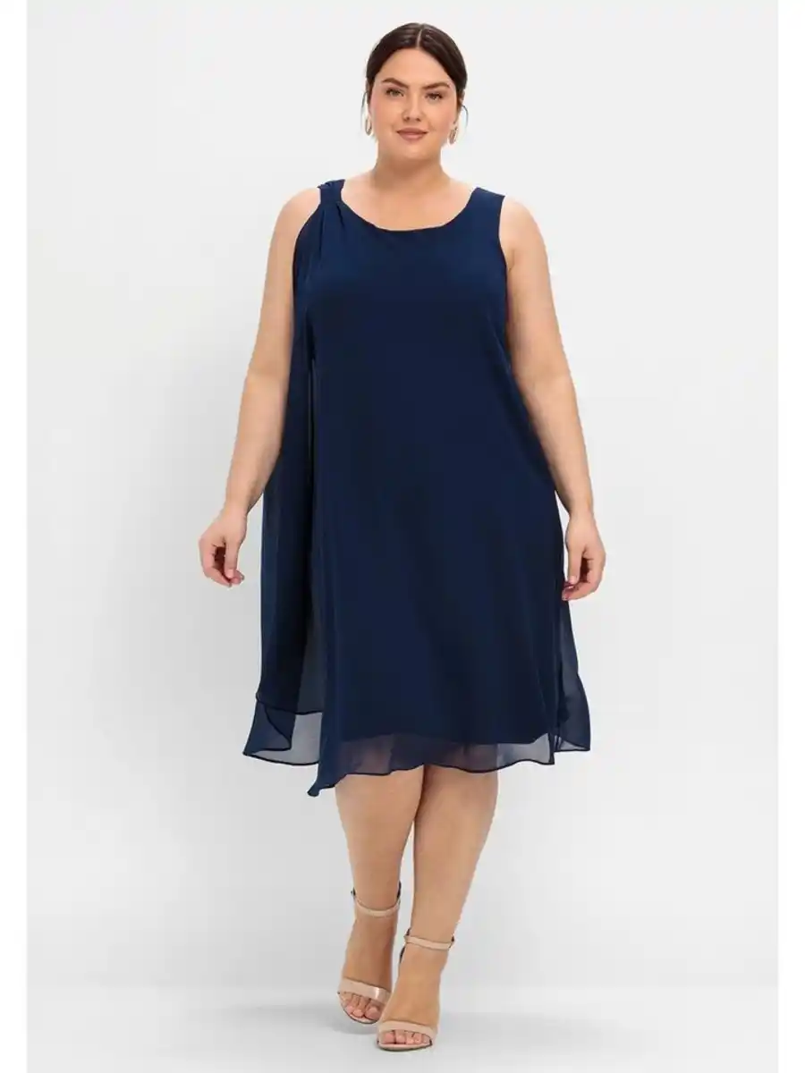 Bild 1 von Sheego Partykleid Große Größen in figurumspielender Passform, Blau