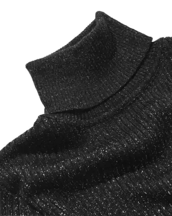 Bild 3 von Damen-Rolli Nova, gerippt, Glitter schwarz