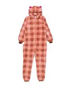 Kinder-Jumpsuit, kariert rosa