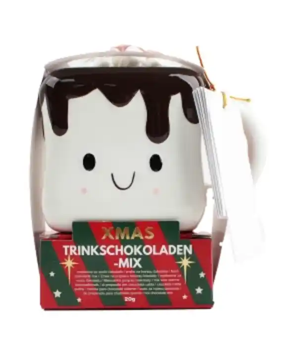 Bild 1 von Tasse Weihnachten mit Trinkschokolade und Marshmallows, bunt