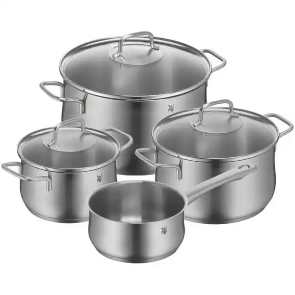 Bild 1 von WMF Kochtopfset Brillant, Edelstahl, Metall, 4-teilig, 16 cm,20 cm, 29.5x20x57 cm, Kochen, Töpfe, Topfsets