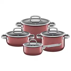 WMF Kochtopfset Fusiontec, Metall, 4-teilig, 20 cm,24 cm,16 cm, rund, Griffe werden nicht heiß, Kochen, Töpfe, Topfsets