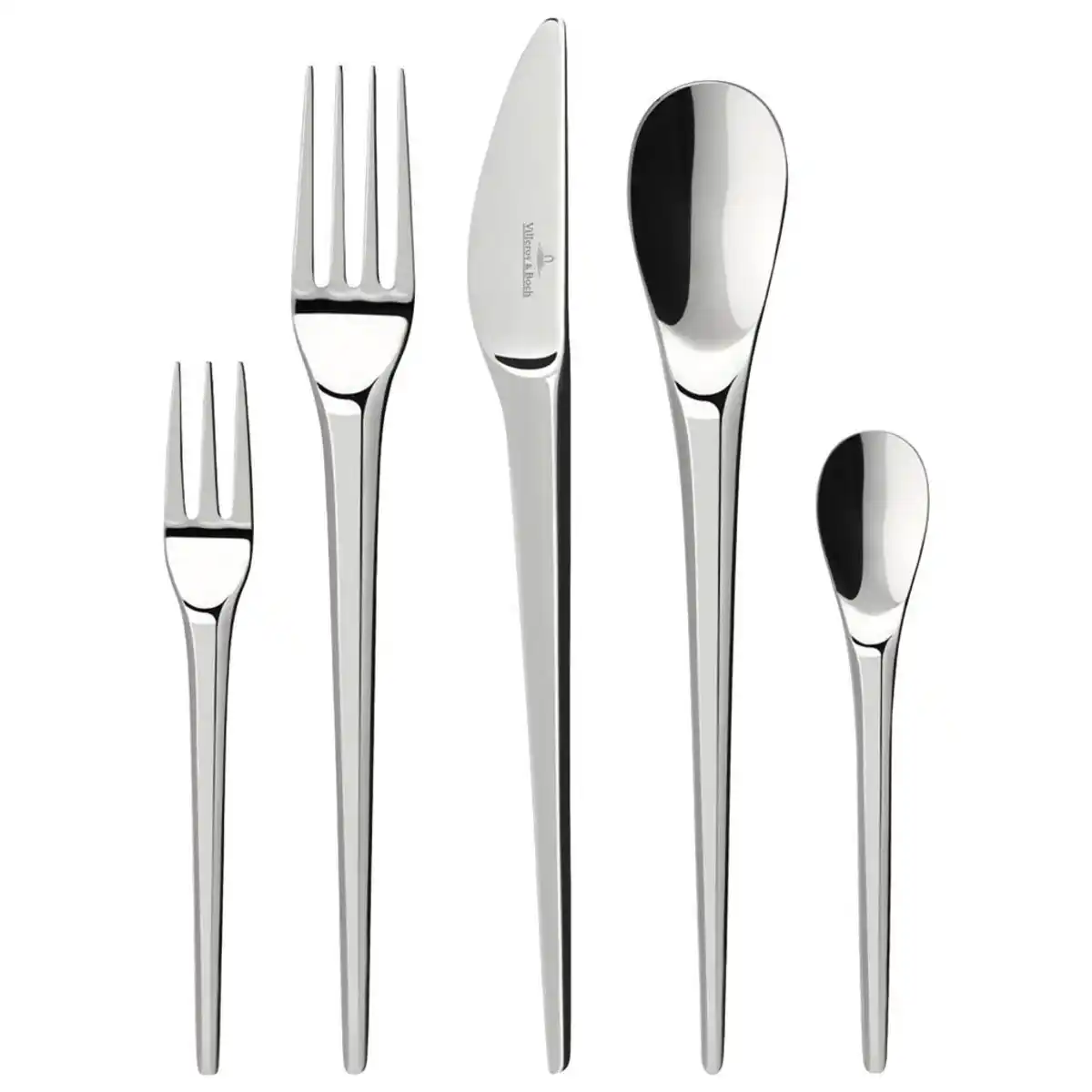 Bild 1 von Villeroy & Boch Besteckset New Moon, Silber, Metall, 30-teilig, 29x6.5x44 cm, Essen & Trinken, Besteck, Besteck-Sets