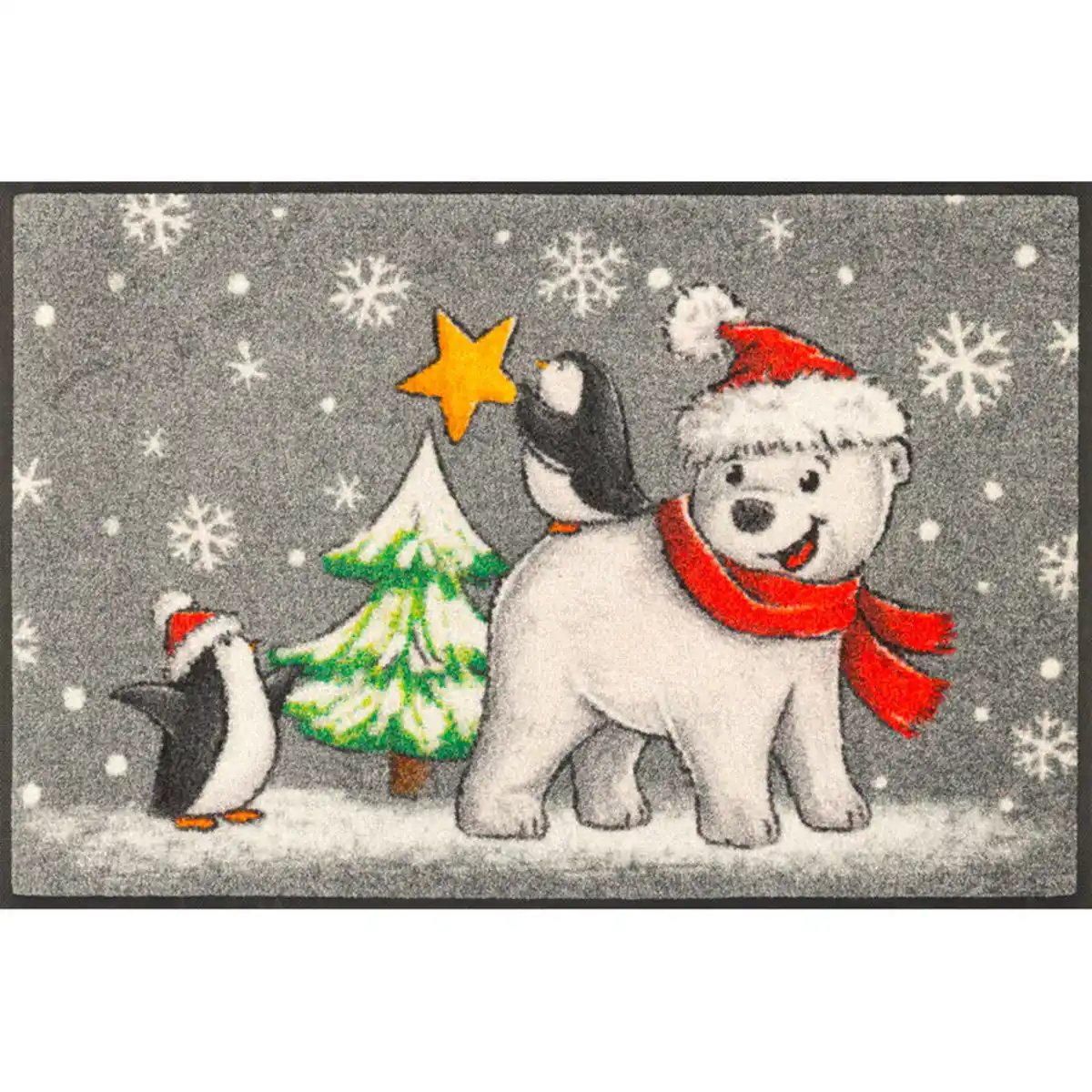 Bild 1 von wash+dry FUßMATTE wash+dry, Mehrfarbig, Textil, Weihnachten, rechteckig, 50x75 cm, für Fußbodenheizung geeignet, Teppiche & Böden, Fuß & Stufenmatten, Fußmatten