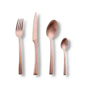 Echtwerk Besteckset, Bronze, Metall, 16-teilig, ergonomischer Griff, rostfrei, Essen & Trinken, Besteck, Besteck-Sets