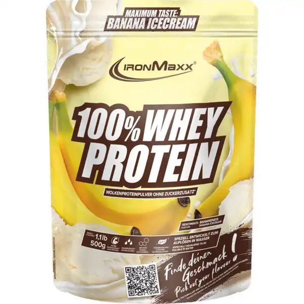 Bild 1 von IronMaxx 100% Whey Protein Banana Cream