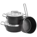 Bild 1 von Fissler Kochtopfset Adamant, Schwarz, Metall, 3-teilig, 20 cm,18 cm, backofengeeignet, kratzfest, Kochen, Töpfe, Topfsets