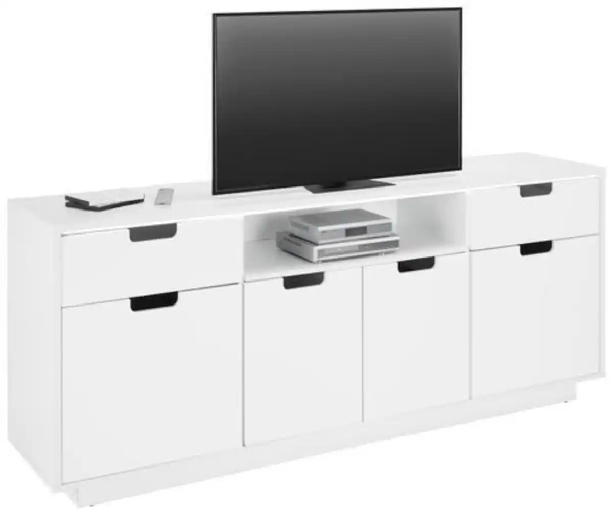 Bild 1 von TV-Element in Weiß inkl. Beleuchtung, Weiß