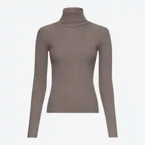 Damen-Strickpullover mit Rippmuster, Light-brown