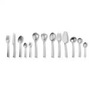 Echtwerk Besteckset, Silber, Metall, 68-teilig, ergonomischer Griff, rostfrei, lebensmittelecht, Essen & Trinken, Besteck, Besteck-Sets