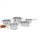 Bild 1 von Spring Kochtopfset Brigade Basic, Silber, Metall, 5-teilig, 30.3x31.6x30.5 cm, Kochen, Töpfe, Topfsets