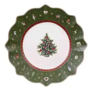 Villeroy & Boch Frühstücksteller Toy`s Delight, Grün, Keramik, Weihnachten, rund, Essen & Trinken, Geschirr, Teller, Kuchenteller