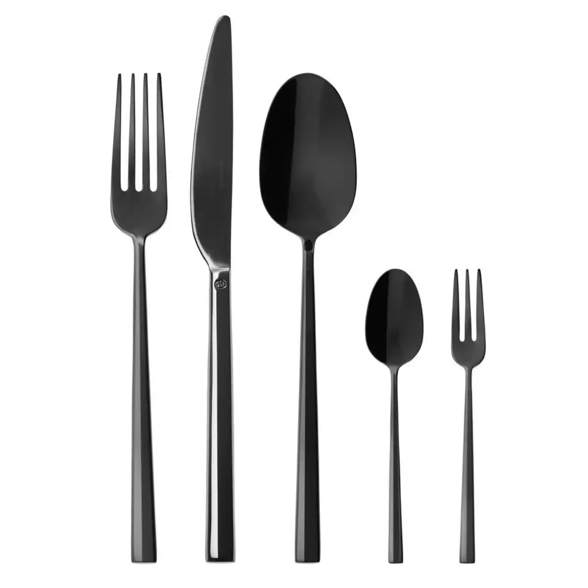 Bild 1 von Sambonet Besteckset Rock, Schwarz, Metall, 60-teilig, lebensmittelecht, Essen & Trinken, Besteck, Besteck-Sets