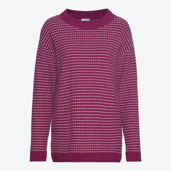 Bild 1 von Damen-Pullover mit überschnittener Schulter, Dark-pink