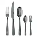 Bild 1 von Sambonet Besteckset Flat Mirror Black, Schwarz, Metall, 30-teilig, lebensmittelecht, Essen & Trinken, Besteck, Besteck-Sets