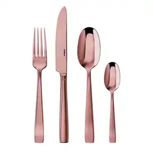 Sambonet Besteckset Flat Kupfer, Kupfer, Metall, 30-teilig, lebensmittelecht, Essen & Trinken, Besteck, Besteck-Sets