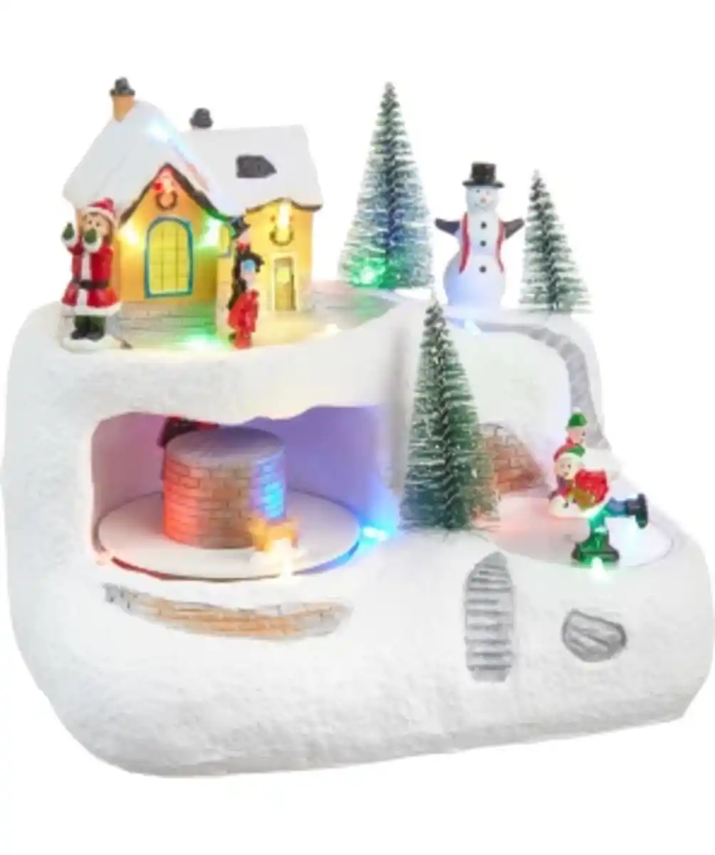 Bild 1 von LED-Schneelandschaft Weihnachten ca. 18 x 22 x 20 cm, weiß