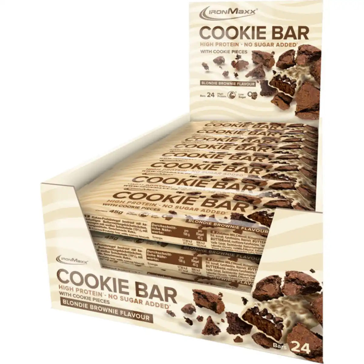 Bild 1 von IronMaxx Cookie & Proteinriegel Blonde Brownie, 24er Pack