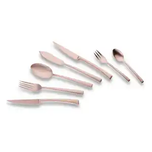 Echtwerk Besteckset, Bronze, Metall, 42-teilig, ergonomischer Griff, rostfrei, lebensmittelecht, Essen & Trinken, Besteck, Besteck-Sets