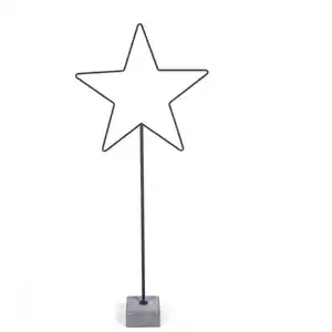 X-Mas Dekostern, Schwarz, Metall, Stein, Stern, Stern, 135 cm, zum Stellen, Dekoration, Weihnachtsdekoration, Winterdeko