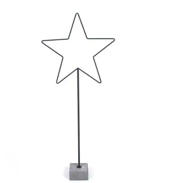 Bild 1 von X-Mas Dekostern, Schwarz, Metall, Stein, Stern, Stern, 135 cm, zum Stellen, Dekoration, Weihnachtsdekoration, Winterdeko