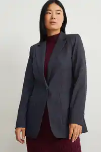 C&A Blazer-Regular Fit-kariert, Blau, Größe: 44