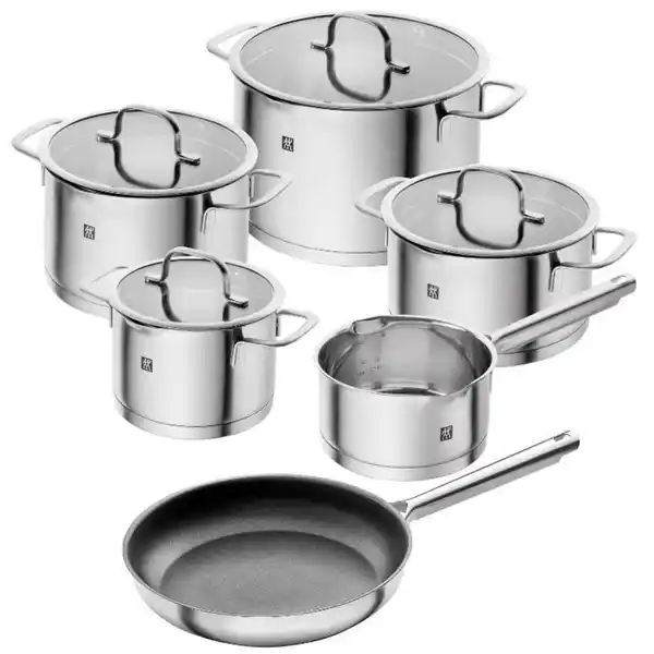 Bild 1 von Zwilling Kochtopfset TrueFlow, 6-teilig, 16 cm,20 cm,16 cm, rund, Messskala, rostfrei, Abgießfunktion, Kochen, Töpfe, Topfsets