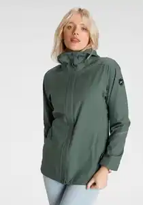 Polarino Regenjacke packable mit Reflektorstreifen, Grün