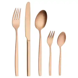 Echtwerk Besteckset Positano, Bronze, Metall, 30-teilig, rostfrei, lebensmittelecht, Essen & Trinken, Besteck, Besteck-Sets