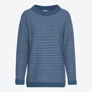 Damen-Pullover mit überschnittener Schulter, Blue