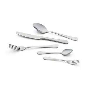 Echtwerk Besteckset, Silber, Metall, 30-teilig, ergonomischer Griff, rostfrei, lebensmittelecht, Essen & Trinken, Besteck, Besteck-Sets